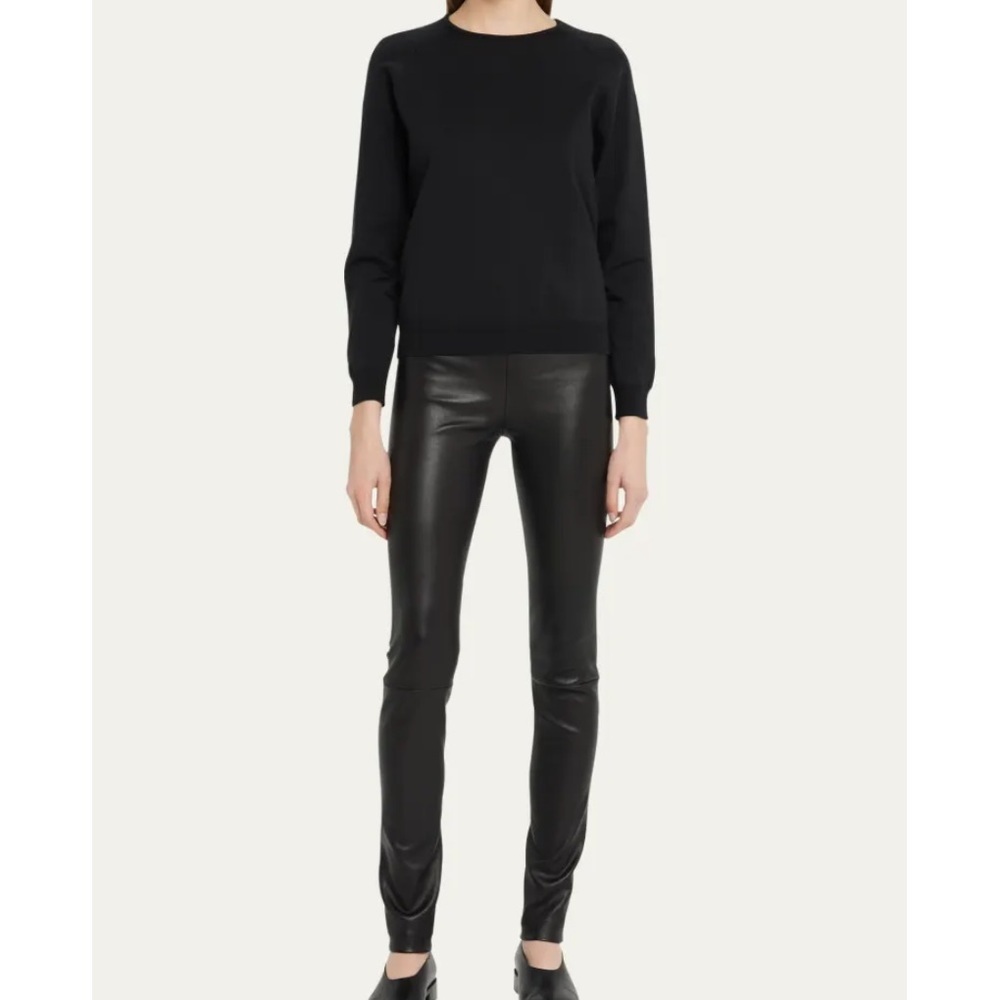 The Row Moto Leather Leggings